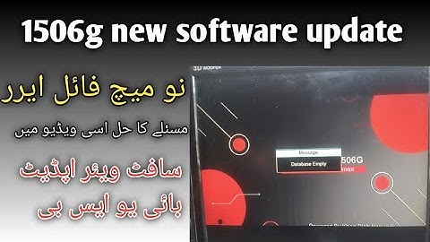 new software update 1506g receiver//software update by usb//no match file error Method