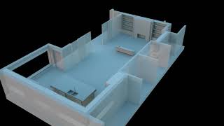 Floorplan 360 render in Cinema 4D