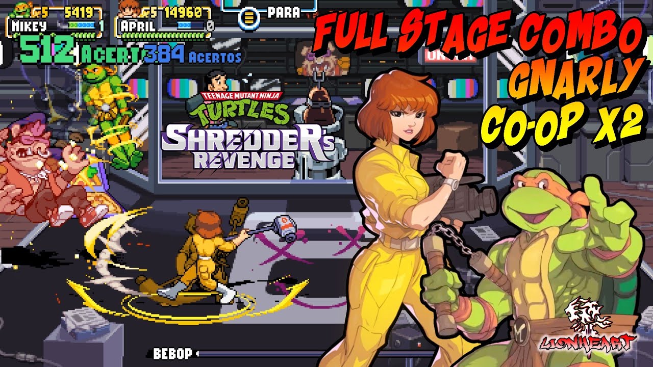 TMNT Shredder's Revenge Coop/ GNARLY Full Stage Combo Episode 1