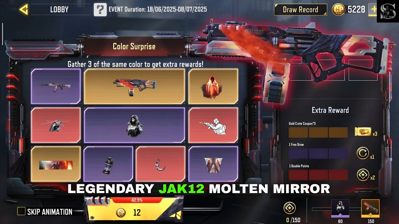 New Colour Surprise in Sales COD MOBILE | Cheap Legendary Jak12 - Molten Mirror CODM