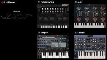 Apps iWavestation+Sunrizer+iProphet+SynthScaper HQ (iPad5 - Zé Osório)