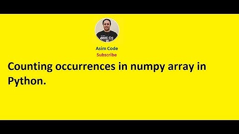 Counting occurrences in numpy array in Python