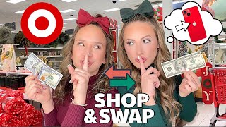 $100 CHRISTMAS TARGET SHOP & SWAP GIFT CHALLENGE (KAYLA VS KALLI) ❤️💚 screenshot 4