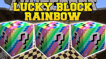 Minecraft: RAINBOW LUCKY BLOCK MOD (LUCKY DUNGEONS, FALLING HEART STRUCTURES, & MORE!) Mod Showcase