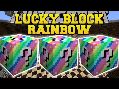 Minecraft: ULTIMATE RAINBOW LUCKY BLOCK MOD (FLOATING STRUCTURES, BIG  STATUES, & TRAPS) Mod Showcase 