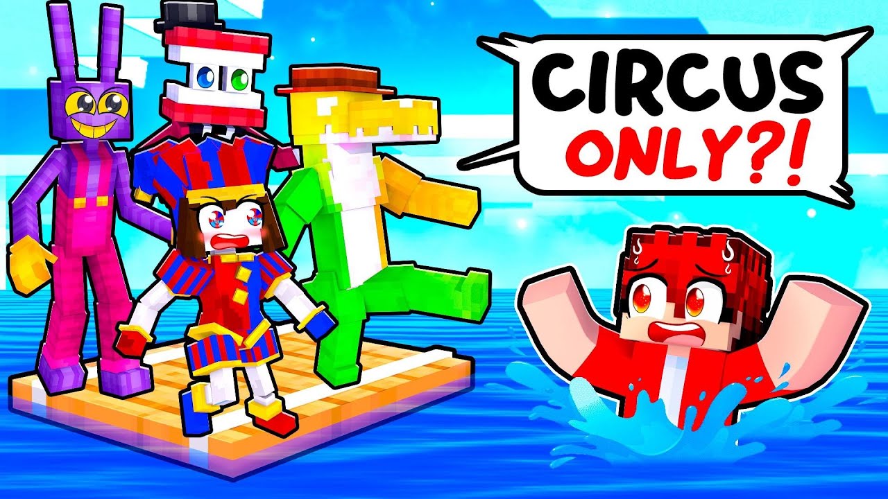 LOCKED on ONE RAFT with GUMMIGOO and POMNI! (The Amazing Digital Circus)