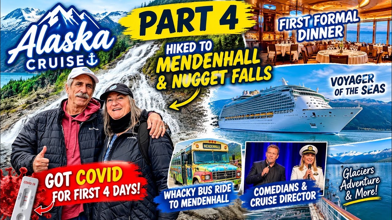 Disembarking in Juneau! Epic Hike to Nugget Falls & Mendenhall Glacier  | Voyager of the Seas Part 4