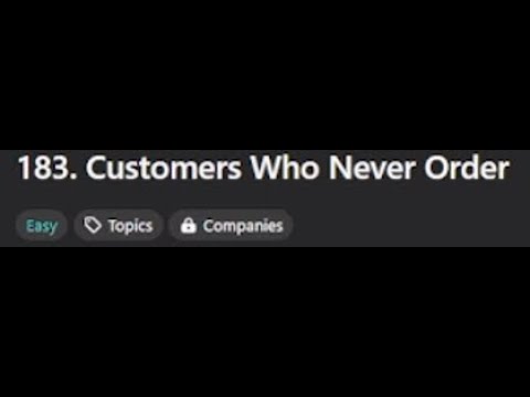 Customers Who Never Order