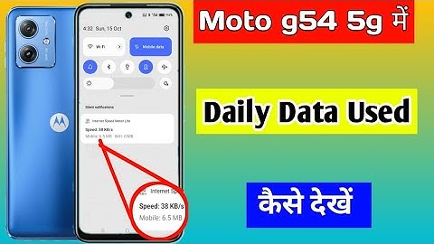 Moto g54 5g me daily data use kaise dekhe | how to enable daily data use in Moto g54 5g