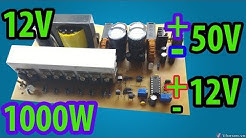 12V to +- 50V 1000W for amplifier | Car amplifier | How to make 