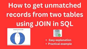 How to Get Unmatched Records from Two Tables using JOIN in SQL |Oracle SQL Tutorial |Techie Creators