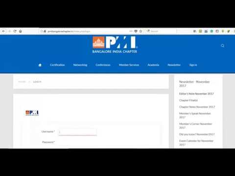 PMI Bangalore Chapter Login