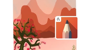 Autodesk Sketchbook, desert landscape time lapse! #autodesksketchbook #ipaddrawing #landscape