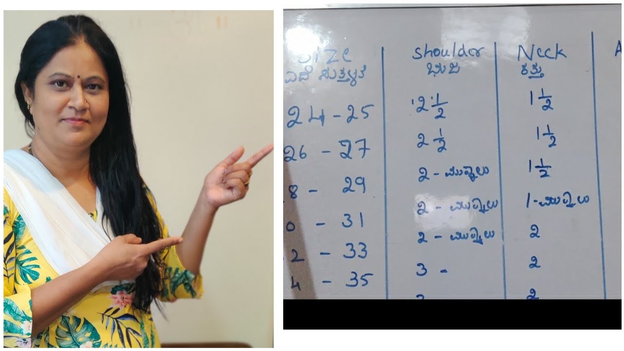 blouse  chart  24 to50 ಎದೆ ಸುತ್ತಳತೆ ವರೆಗೆ ಹೇಗೆ ಬ್ಲೌಸ್ ಗೆ ಕರೆಕ್ಟ್ ಅಳತೆ ತಗೊಳೋದು ನೋಡಿ