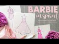 How to draw barbie inspired dresses 