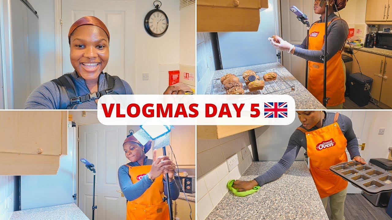 VLOGMAS, день 5 | День контента для моего бизнеса по выпечке бананового хлеба (Graced Oven) | Джо...