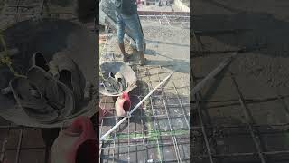 RCC concrete slab casting work. #civilengg #construction #sitework #houseconstruction #concrete
