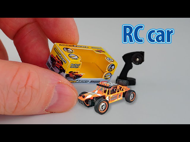 おもちゃ 1:16 scale RC Car D.I.Y.! Mini Cool RC Car Remote Control Car box for DollHouse. How to make