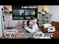 New Chapter: New Seoul studio apartment makeover &amp; Our new job 2021 | Q2HAN