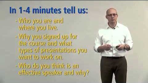 Coursera - Intr to Public Speaking - Week 1 - Introductory Speech Overview - Aula 10.10