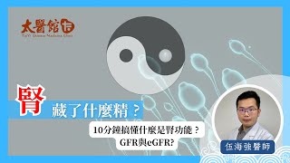 【太醫館】腎臟了什麼精？｜10分鐘搞懂什麼是腎功能？｜GFR與eGFR?｜中醫健康知識庫｜腎病專科｜腎衰竭｜中醫｜治療｜伍海強醫師