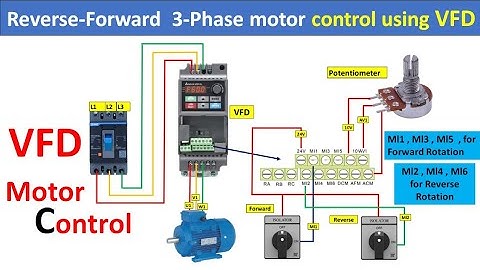 VFD connection | VFD wiring connection Forward reverse  Diagram Explained | Step-by-Step Guide