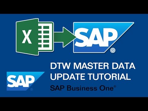 DTW (Data Transfer Workbench) Master Data Update Tutorial - SAP Business One