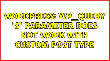 Wordpress: wp_query 