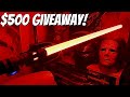 $500 LIGHTSABER GIVEAWAY - Darth Malgus Neopixel Saber | NSABERS