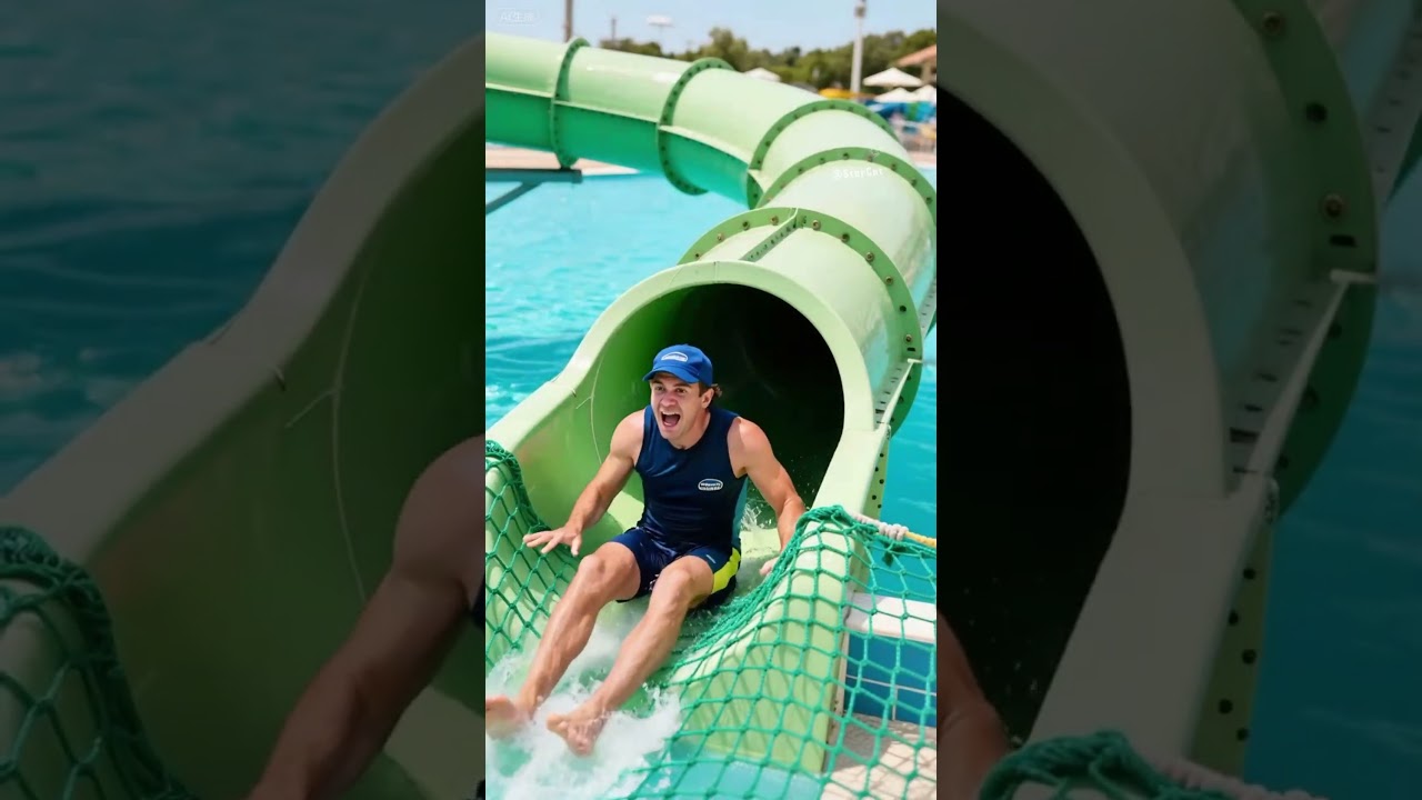 "Whiskers' Wacky Water Park Antics!"