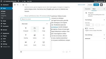 Uploading a PDF or other doc to a post or page with Gutenberg