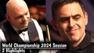Ronnie O'Sullivan vs Stuart Bingham Session 2 - World snooker championship 2024