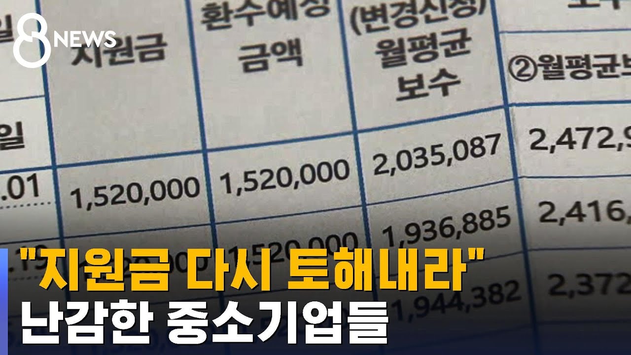 '일자리 안정자금' 환수 통보에 난감한 중소기업들 / SBS