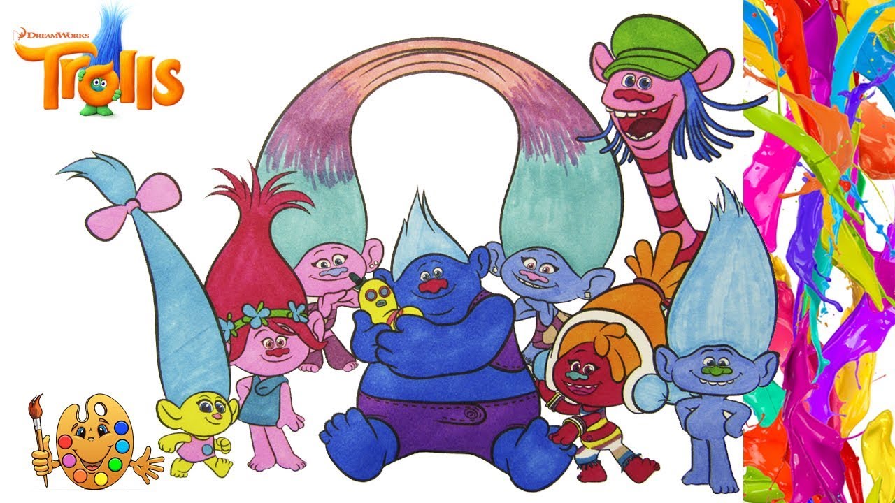 Trolls: Cooper, Satin & Chenille, Smidge, Guy Diamond, DJ ...