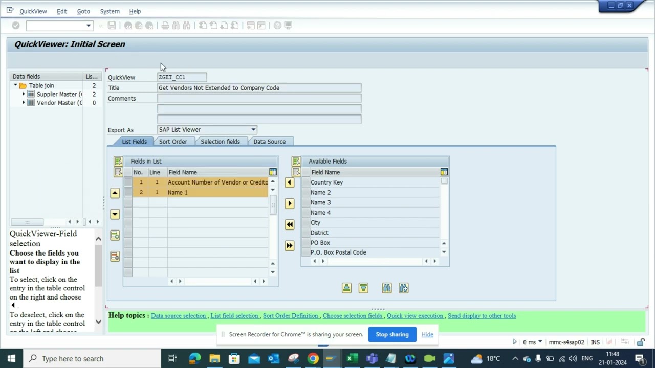 sap 様 How to Find Vendor not Extended to any Company Code - YouTube