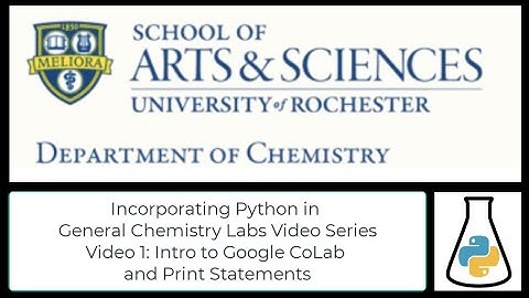 Emission Spectroscopy Video 1: Intro to CoLab and Print Statements