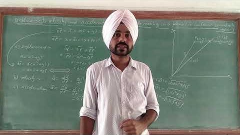 Displacement, Velocity & Acceleration of a particle moving in plane (cartesian coordinate system)