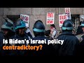 Is Biden&#39;s Israel policy contradictory?