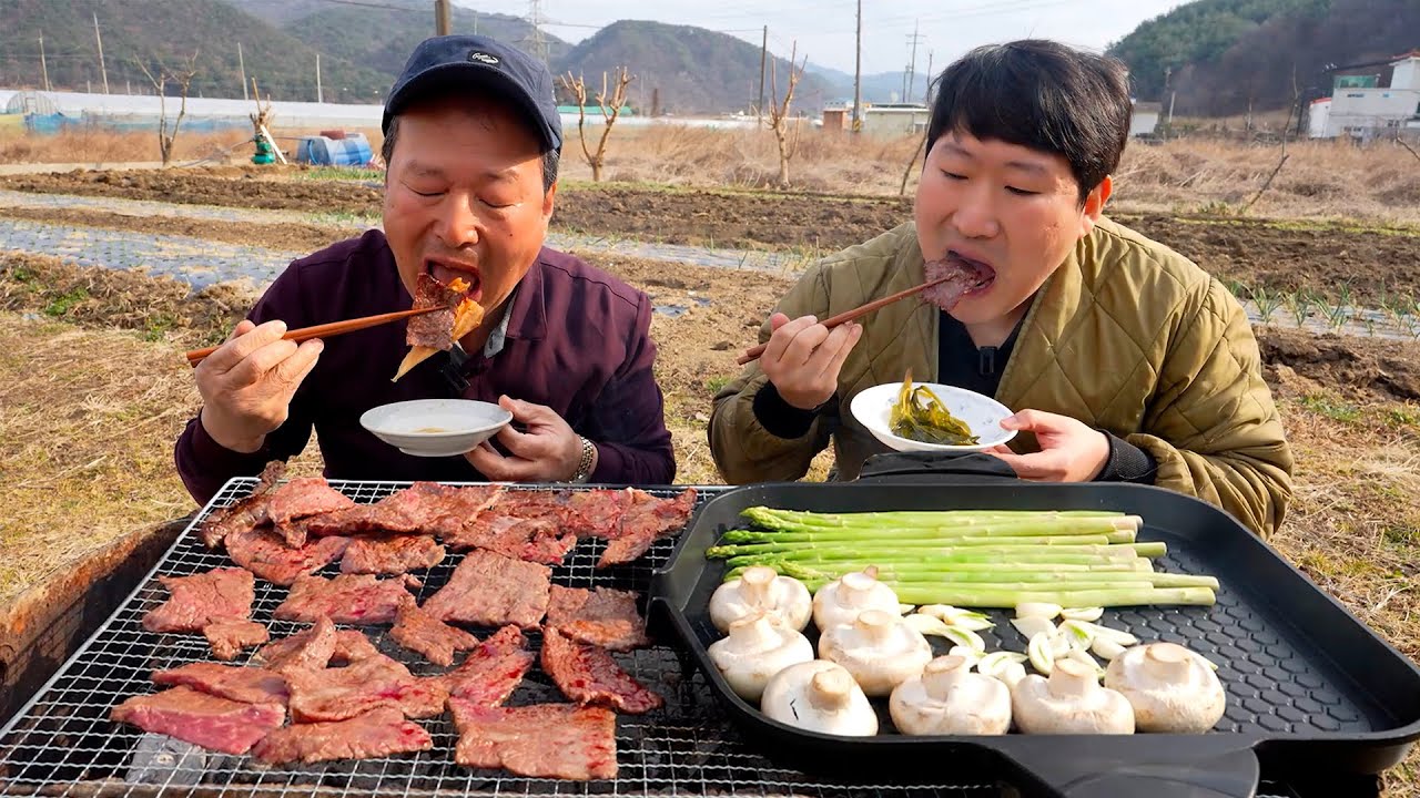 🥩채끝살부터 삼각살까지~ 입에서 살살 녹는 최상급 숯불 한우구이 먹방🔥(Hanwoo, Grilled Korean Beef) 요리 ...