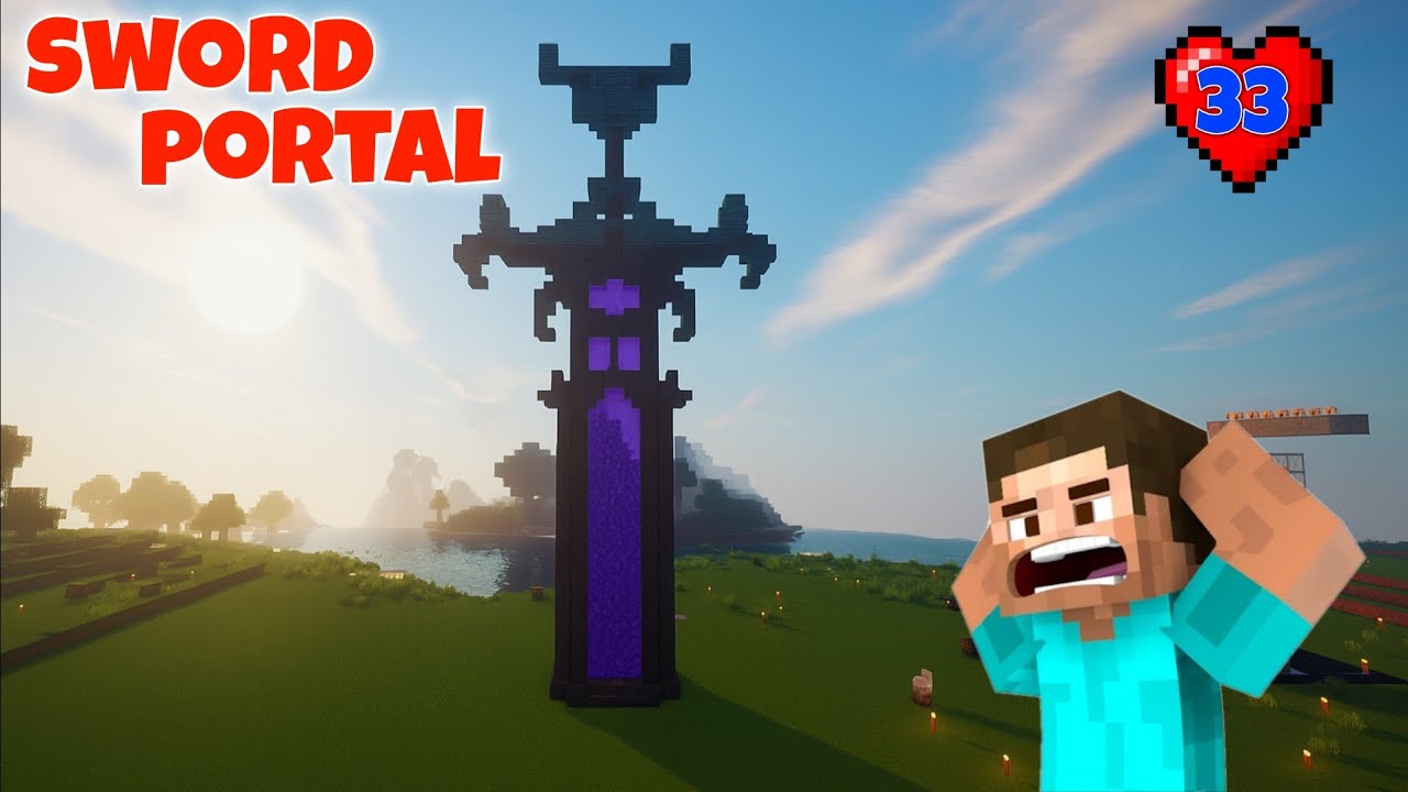 I Made A Sword Nether Portal In Minecraft Survival (Hindi) |MCPE| EP 33 ...