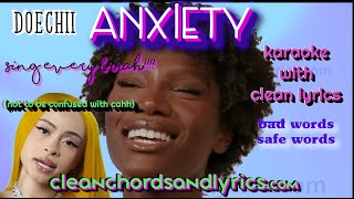 ANXIETY Doechii KARAOKE with CLEAN LYRICS