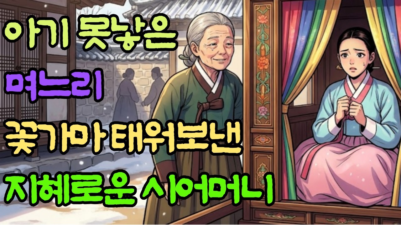 시집온지 10년동안 아기 못낳은 며느리 칭찬하며 꽃가마 태워 친정보낸 지혜로운 시어머니ㅣ야담 ㅣ 민담 ㅣ 옛날이야기 ㅣ 야담요지경 ㅣ