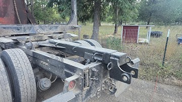 Self loading log truck telescoping stinger pt:2