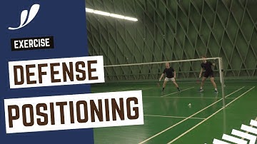 How to POSITION in the DOUBLE DEFENSE | Basic Feather | Badminton Double Exercise