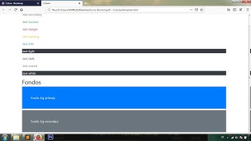 Colores Bootstrap - Bootstrap 4 tutorial español