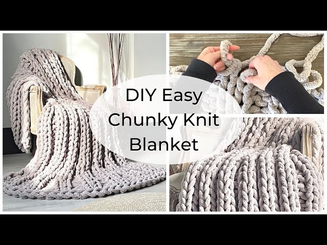 DIY Chunky Knit Blanket – Glik's