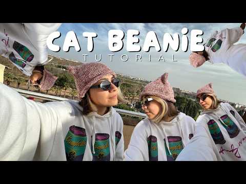 TUTORIAL: cat beanie 🎀  GORRO principiante | FACIL tejido para principiantes | GORRO tejido