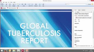 Video 06: Creating a Mendeley Library: Adding a reference manually
