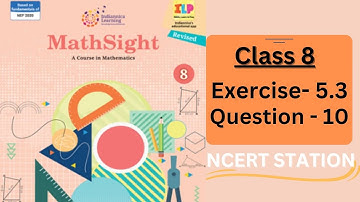 Mathsight Class 8 Exercise 5.3 Question 10  || Algebraic Expressions and Factorisation || Mathsight