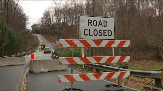 Portion of Link Road Bridge being replaced in Lynchburg